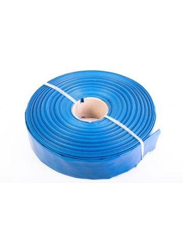 Furtun refulare plat PVC pentru apă 2" (50 mm), rola 50 m, albastru, MX390