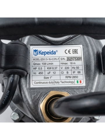 Pompa submersibila apa curata KEPEIDA QDX1.5-16-0.37K-F, 0.37 kW, debit max 6.5 mc/h, inaltime maxima refulare 18 metri, bobinaj 100% cupru, tehnologie si design italian - Img 3