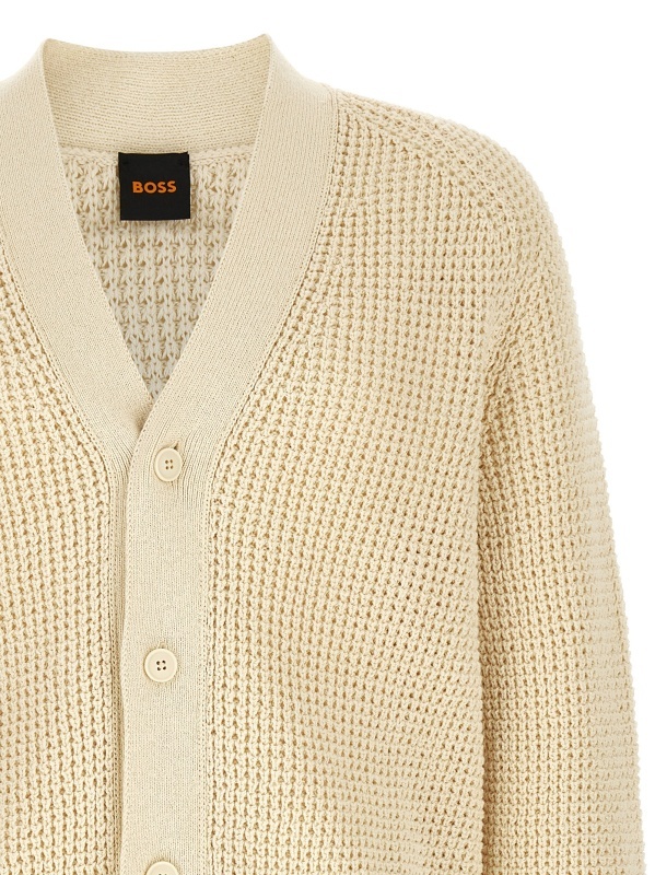 Cardigan din bumbac bej