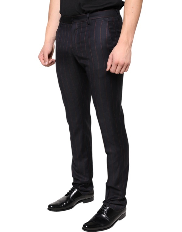 Pantaloni eleganți pentru bărbați, cu dungi negre
