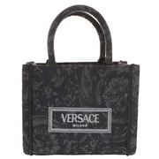 Geantă de cumpărături Versace pentru femei „Extra Small Athena” Negru