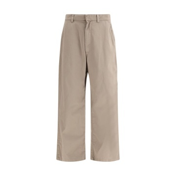 Pantaloni casual din bumbac bej