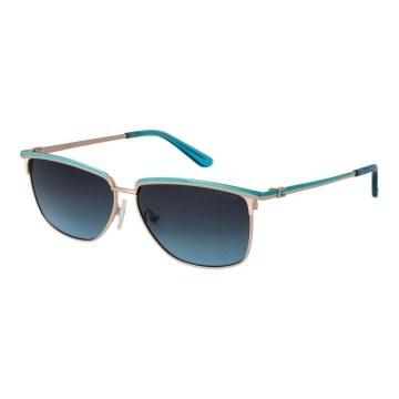 Ochelari de soare din metal auriu