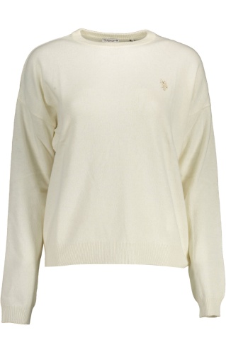U.S. POLO ASSN. pulover pentru femei, alb