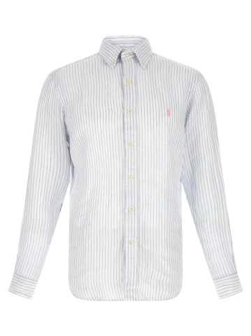 Bluză albastră din in