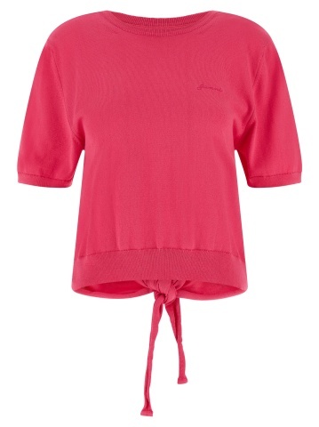 Cardigan din bumbac organic fucsia