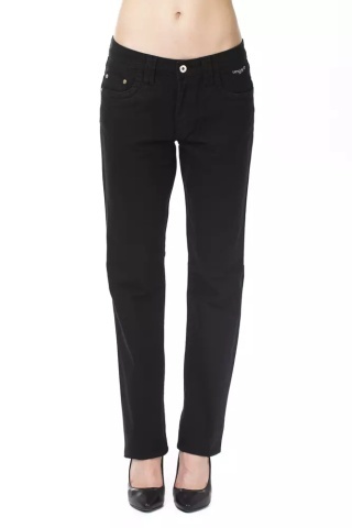 Pantaloni negri din bumbac pentru femei