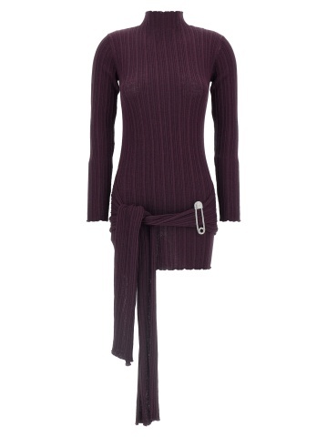 Rochie scurtă din lână violetă