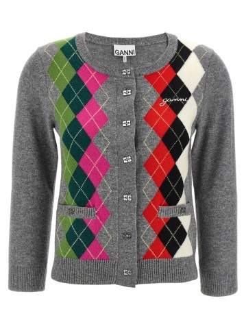 Cardigan din lână merino gri
