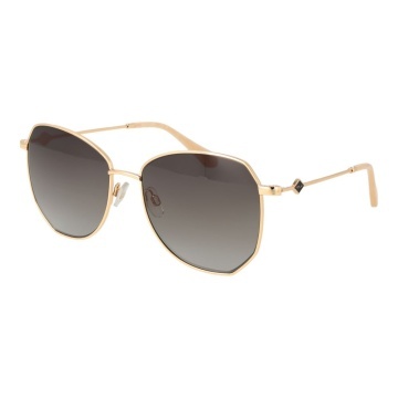 Ochelari de soare din metal auriu