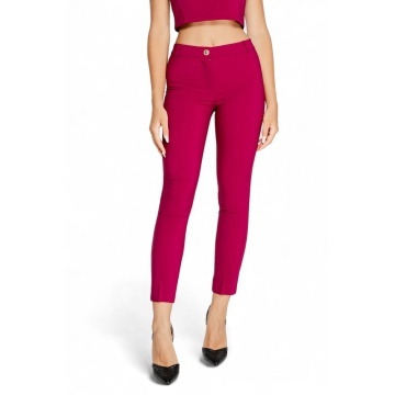 Pantaloni casual din poliester Bordeaux