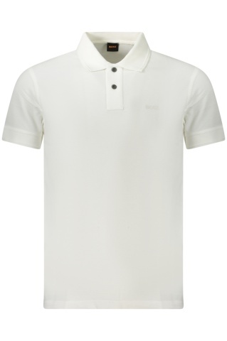 Tricou polo BOSS cu mâneci scurte pentru bărbați, alb