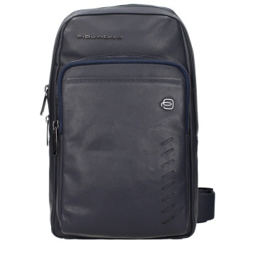 Geantă crossbody din piele albastră