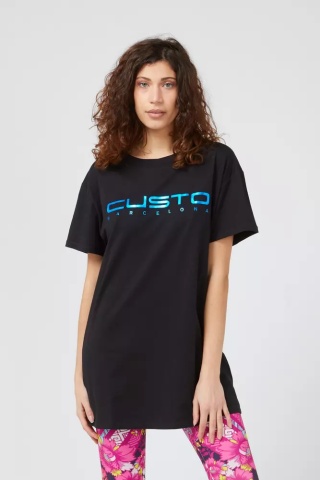 Tricou albastru din bumbac pentru femei