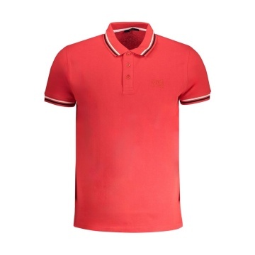 Tricou polo roșu din bumbac pentru bărbați