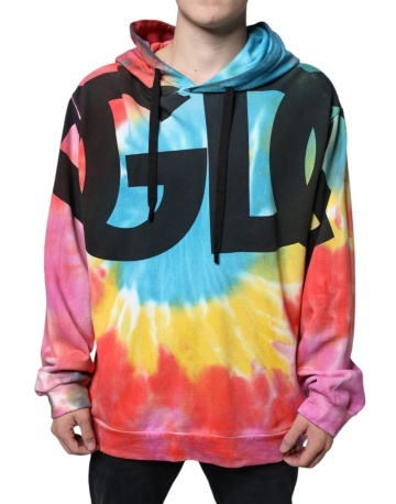 Hanorac cu glugă multicolor Tie Dye