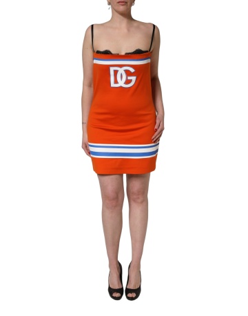 Rochie mini din bumbac portocaliu, inspirată de Super Bowl