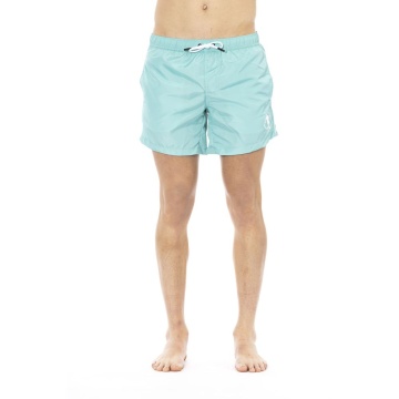 Costum de baie pentru bărbați din poliester albastru deschis