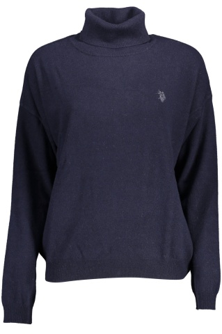 U.S. POLO ASSN. pulover cu guler înalt pentru femei, albastru
