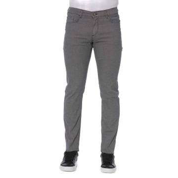 Pantaloni gri din bumbac pentru bărbați