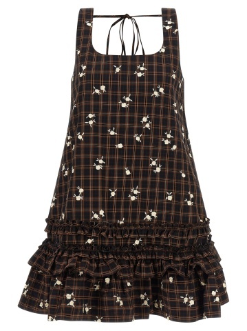 Rochie scurtă din bumbac organic maro