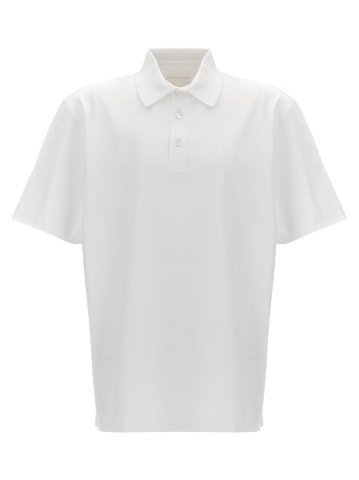 Tricou polo alb din bumbac