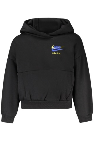 Hanorac fără fermoar NIKE pentru copii, negru