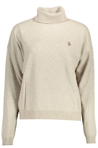 U.S. POLO ASSN. pulover cu guler înalt pentru femei, bej