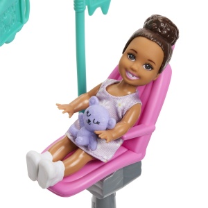 Barbie Set De Joaca Papusa Barbie Blonda Face Cariera Dentist - Img 7