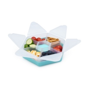 Cutie Snack Hexagon Snackle 6 Compartmente, Melii, Blue - Img 2