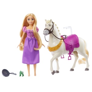 Disney Princess Set Papusa Rapunzel Si Calul Maximus - Img 9