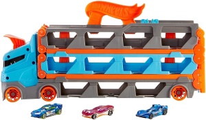 Hot Wheels 2 In 1 Mega Transportator Masini Pista - Img 4