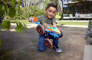 Hot Wheels Monster Truck Sharks Vs Dinos Masina Cu Telecomanda Tiger Shark Climber - Img 5