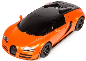 Masina Cu Telecomanda Bugatti Grand Sport Vitesse Portocalie Cu Scara 1 La 18 - Img 5
