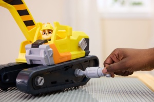 Patrula Catelusilor Rubble Si Echipa Vehicul Buldozer Multifunctional 2 In 1 - Img 7
