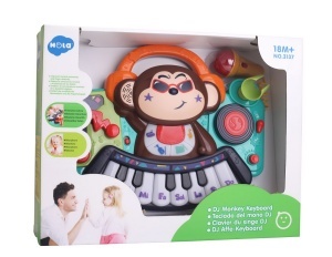 Pianina Bebe Maimutica Dj Cu Lumini Sunete Si Microfon