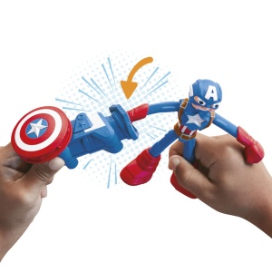 Play-Doh Marvel Figurina Flexibila Cu Accesorii Captain America 10Cm - Img 5