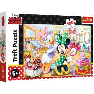 Puzzle Trefl 100 Minnie La Salonul De Infrumusetare - Img 1