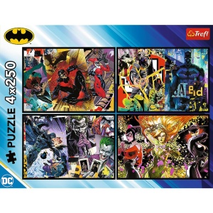Puzzle Trefl 4X250 Batman Dc Batman In Actiune - Img 6