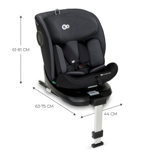 Scaun Auto I-Size, 40-150 Cm, Kinderkraft I-360, Black - Img 9