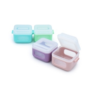 Set 4 Recipiente Silicon Snap&Go Cubes, Melii, 4*118 Ml - Img 7