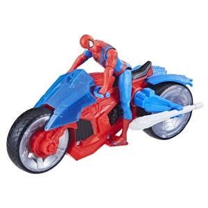 Spiderman Set Figurina Si Vehicul Web Blast Cycle - Img 4