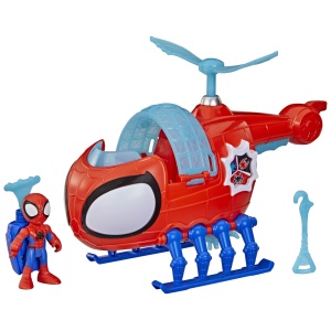 Spidey Si Prietenii Lui Uimitori Marvel Set Echipa Spidey Cu Elicopter Si Accesorii 7.6Cm - Img 3