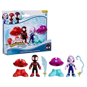 Spidey Si Prietenii Lui Uimitori Marvel Water Webs Set 2 Figurine Ghost Spider Si Pirate Spin Cu Accesorii - Img 9