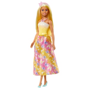Barbie Papusa Barbie Cu Parul Blond Si Galben - Img 4