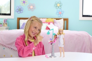 Barbie Set De Joaca Papusa Barbie Blonda Face Cariera Dentist - Img 4