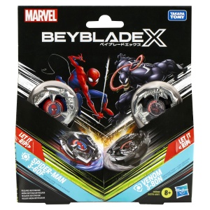 Beyblade X Marvel Set Duo Spider Man 3-60F Si Venom 3-80N - Img 1