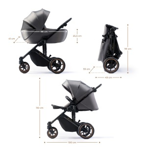 Carucior 2 In 1 Kinderkraft Prime 2, Shadow Grey - Img 6