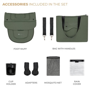 Carucior Kinderkraft Yoxi 3In1 (Mink Pro) Mistic Green - Img 13