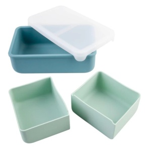 Cutie Pranz Bento Cu Compartimente Detasabile, Melii, Sage Cactus Fern